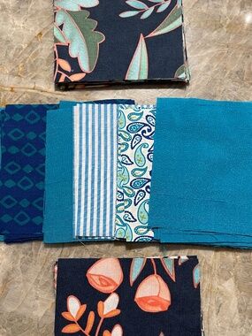 58 Precut 5" Quilt Squares Repurposed Fabric Charm Pack